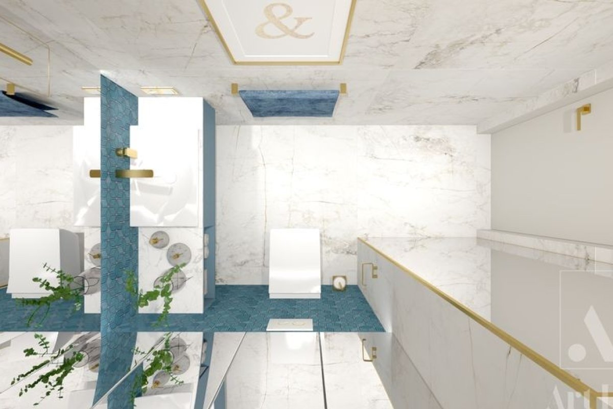 12 nowoczesna łazienka ze złotymi elementami
